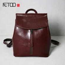 AETOO Япония и Южная Корея простой моды кожа сумка кожа колледжа ветер модные сумки популярные небольшой рюкзак