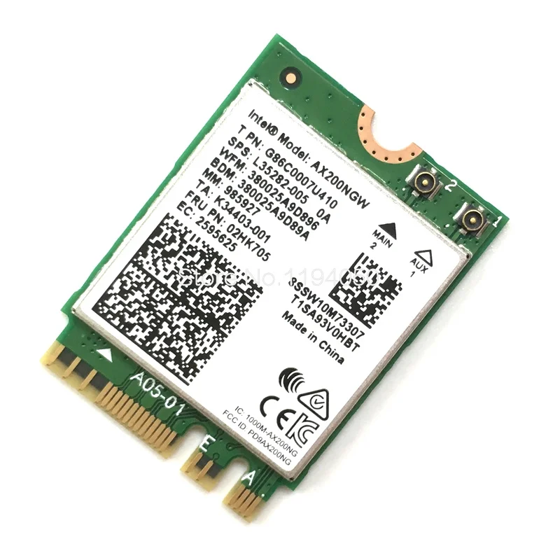 Для Intel AX200 Band 2400 Мбит/с Беспроводная NGFF M.2 Bluetooth 5,0 Wi-Fi сетевая карта 2,4 г/5 г 802.11ac/ax wifi AX200NGW