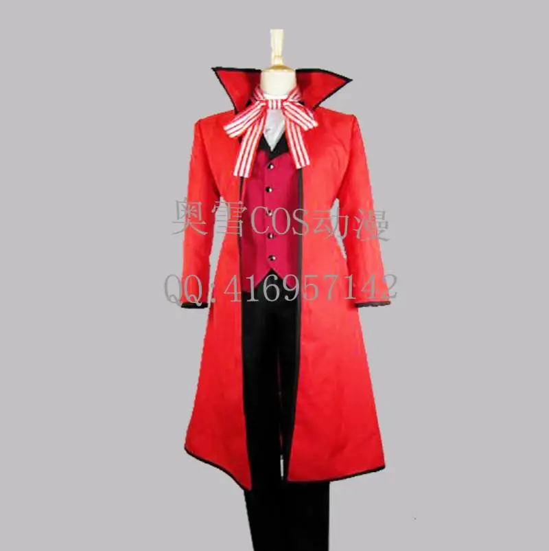 Black Butler Shinigami Grell Sutcliff Kuroshitsuji Red Death Cosplay Costume