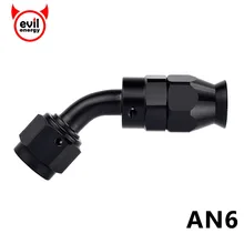 evil energy AN6 Swivel Seal PTFE Hose End 45degree PTFE Fuel Fitting Swivel Hose End For PTFE Oil Fuel Line 6AN Adapter evil energy AN6 Swivel Seal PTFE Hose End 45degree PTFE Fuel Fitting Swivel Hose End For PTFE Oil Fuel Line 6AN Adapter