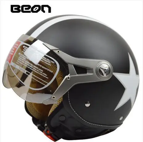 BEON мотоциклетный шлем Chopper 3/4 с открытым лицом винтажный шлем Moto Casque Casco Capacete для мужчин и женщин скутер мотоциклетный шлем - Цвет: 4