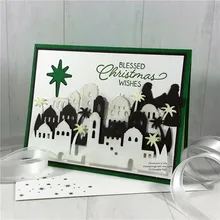 

GJCrafts 8Pcs/lot 14*14cm 185*110MM Rubber Stamps Clear Metal Cutting Dies New 2018 Scrapbooking Architecture Dies Stamp Stencil