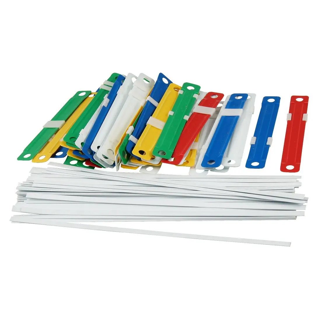 

45 Pcs White Red Blue Green Yellow Plastic Two-Piece Paper Fasteners