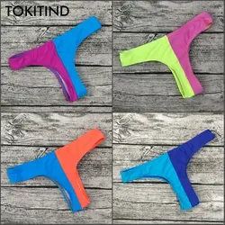 TOKITIND 2019 трусики бикини Винтаж Colorblock для женщин купальники для малышек булавки до лоскутное купальник летние пляжные бразильские