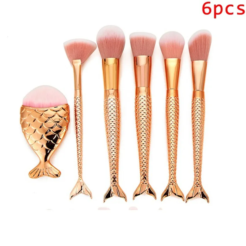 

6PCS Make Up Foundation Eyebrow Eyeliner Blush Cosmetic Concealer Brushes Makeup Brushes Set Professional brochas maquillaje 40*