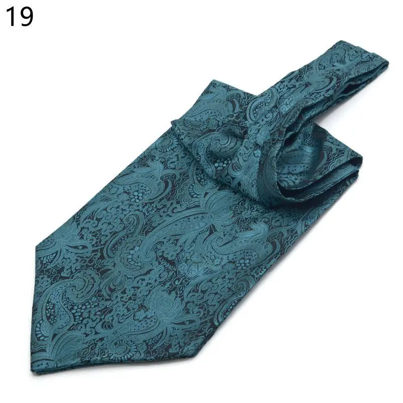 Men's  cravat suit silk scarf business collar wide tie retro pattern shirt scarf wedding party accessories