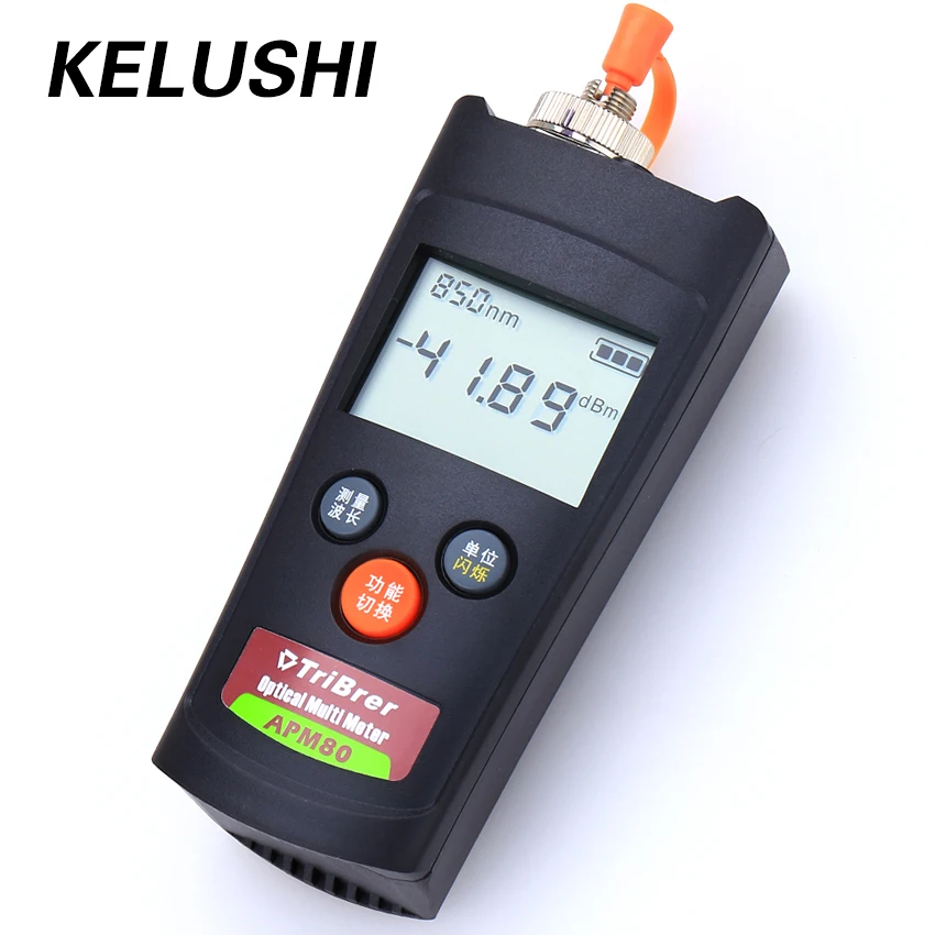 imágenes para KELUSHI APM-80T FTTH 2 In1 Mango De Fibra Medidor de Potencia Óptica-70 ~ + 60dBm 1310/1490/1550nm Ensayo de cables Herramienta Visual Fault Locator imágenes para KELUSHI APM-80T FTTH 2 In1 Mango De Fibra Medidor de Potencia Óptica-70 ~ + 60dBm 1310/1490/1550nm Ensayo de cables Herramienta Visual Fault Locator