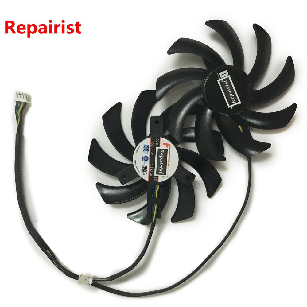 2x R7 370 GPU радиатор Графика карты вентилятор для его IceQ Видеокарта охлаждения