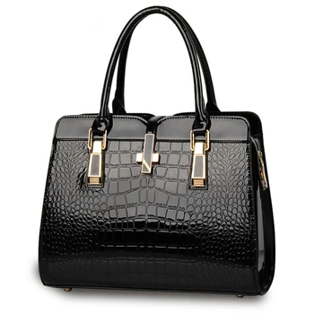 

female handbags totes new Crocodile texture PU leather fashion shoulder bag ladies atmosphere ladies bag stand by free drop ship