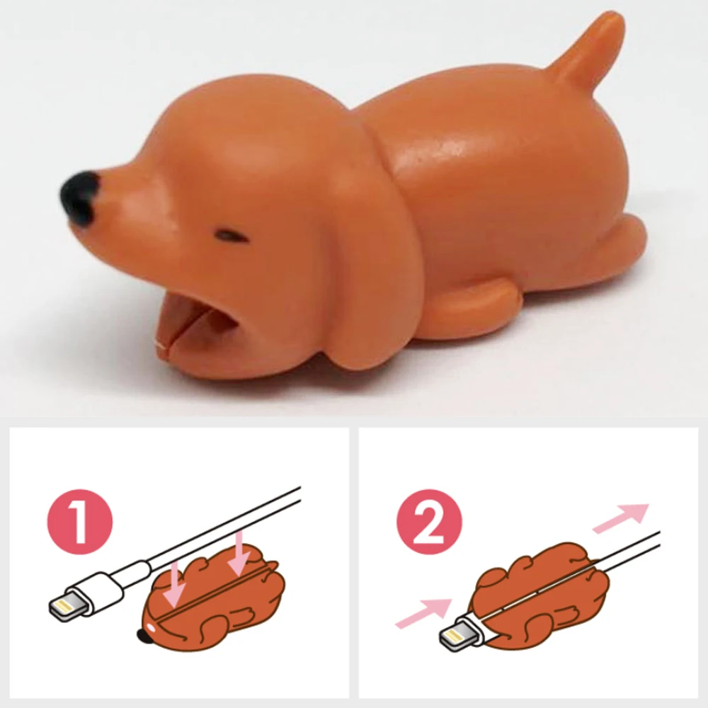 Lovely Animal Shape Protector Data Line Protective Cover Winder Cable Cartoon Earphone Phone Cord Protection Sleeve Charger Wire