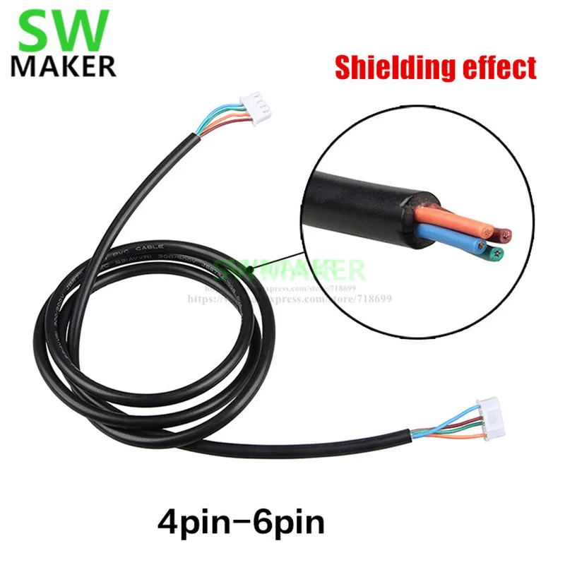 

SWMAKER 1meter 2meter NEMA 17 stepper motor cable line 4-6Pin XH2.54 DuPont head extensive wire motor with Shield wanhao printer