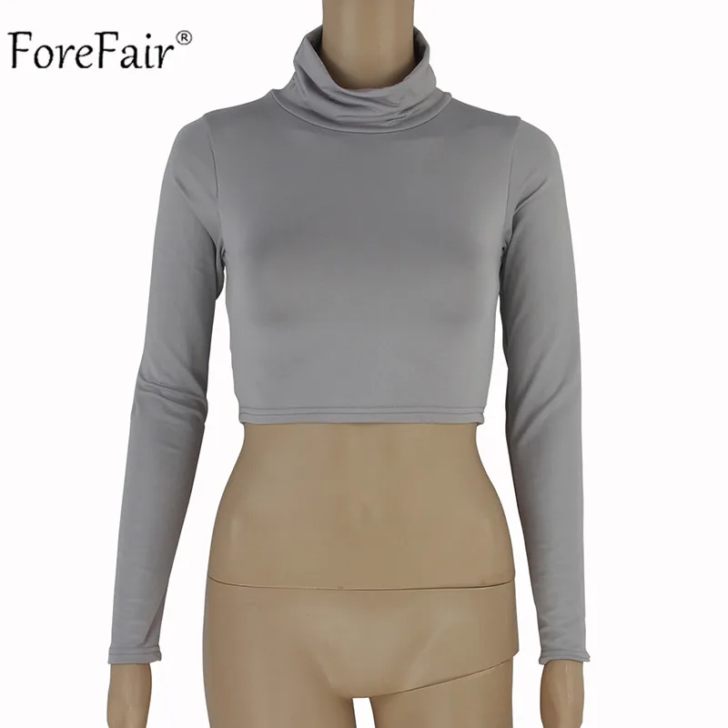 Forefair Turtleneck T Shirt Women White Black (9)