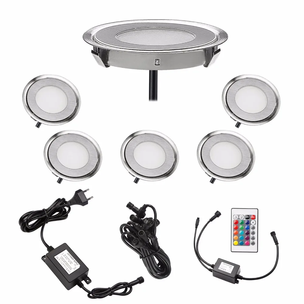 Luzes do Convés Plug para Caminho do Jardim ao ar Subterrâneo à Prova Levaram w 7lm Smd3350 ue - Eua Reino Unido au Livre Decoração Holofotes d' Água 6 Pcs 58mm 0.5 5 Lâmpadas subterrâneas