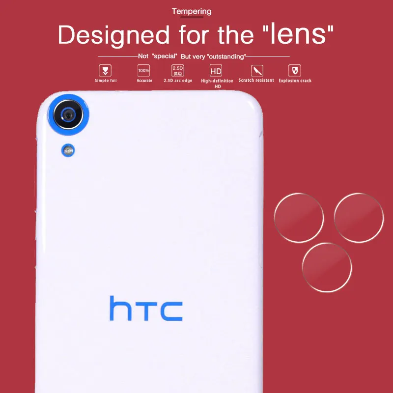 

High Quality Camera Lens Tempered Glass For HTC Desire 820 D820 D820U D820Q D820MU Fingerprint Back Transparent Lens Protector