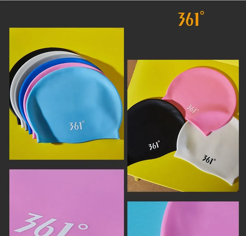 361 силиконовая шапочка для плавания ming для мужчин и женщин, водонепроницаемая Кепка для бассейна ming, защита ушей, профессиональная детская шапочка для плавания для водных видов спорта