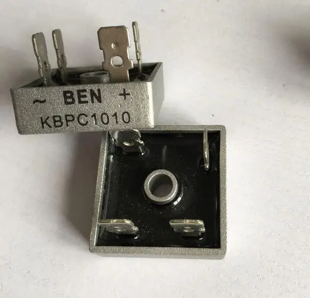 

10pcs Single phase rectifier bridge KBPC1010 Metal Case Bridge Rectifier