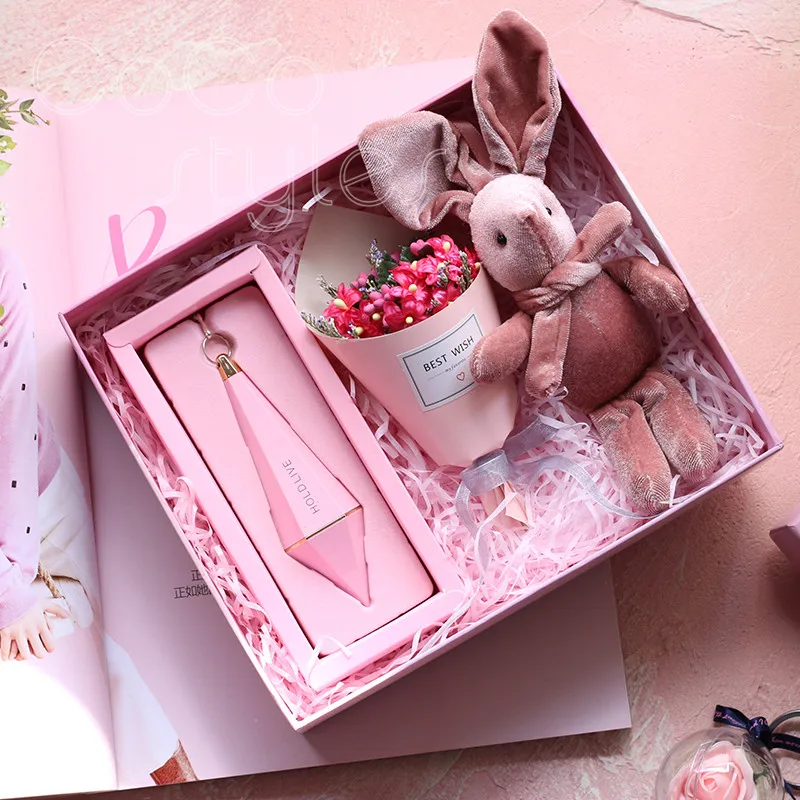 gitf box with lovely rabbit toy (3)