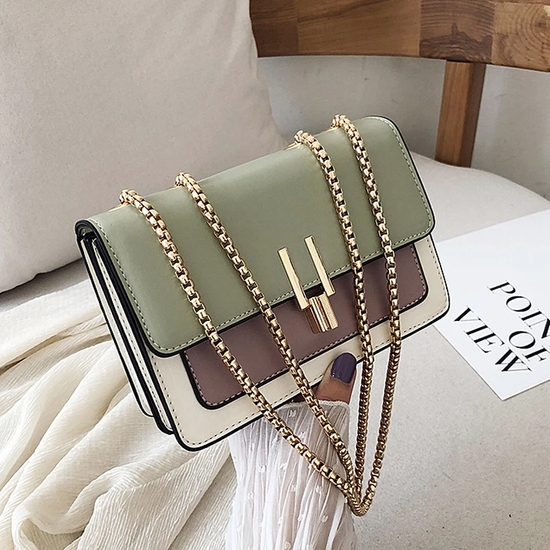 

New Brand Chain Design Leather Crossbody Bags For Women 2019 Shoulder Messenger Bag Female Travel Mini Purse Purses and Handbags