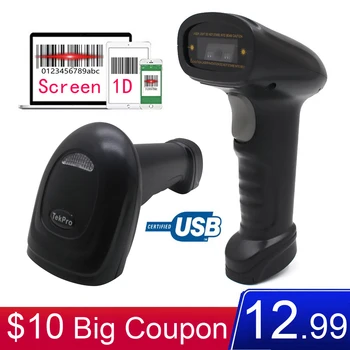 

TekPro M1 USB 1D Barcode Scanner Corded Reader USB Wired 1D Barcode Scanner