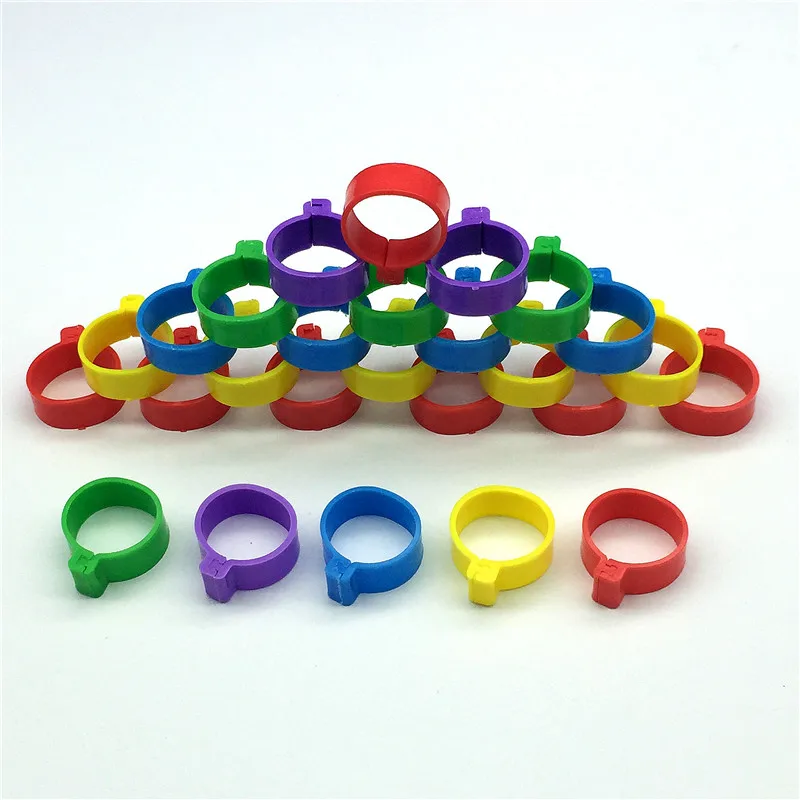 

1000 Pcs Chicken Duck Goose Foot ring 2.0 cm Poultry identification rings Birds feeding equipment Animal Management Tools