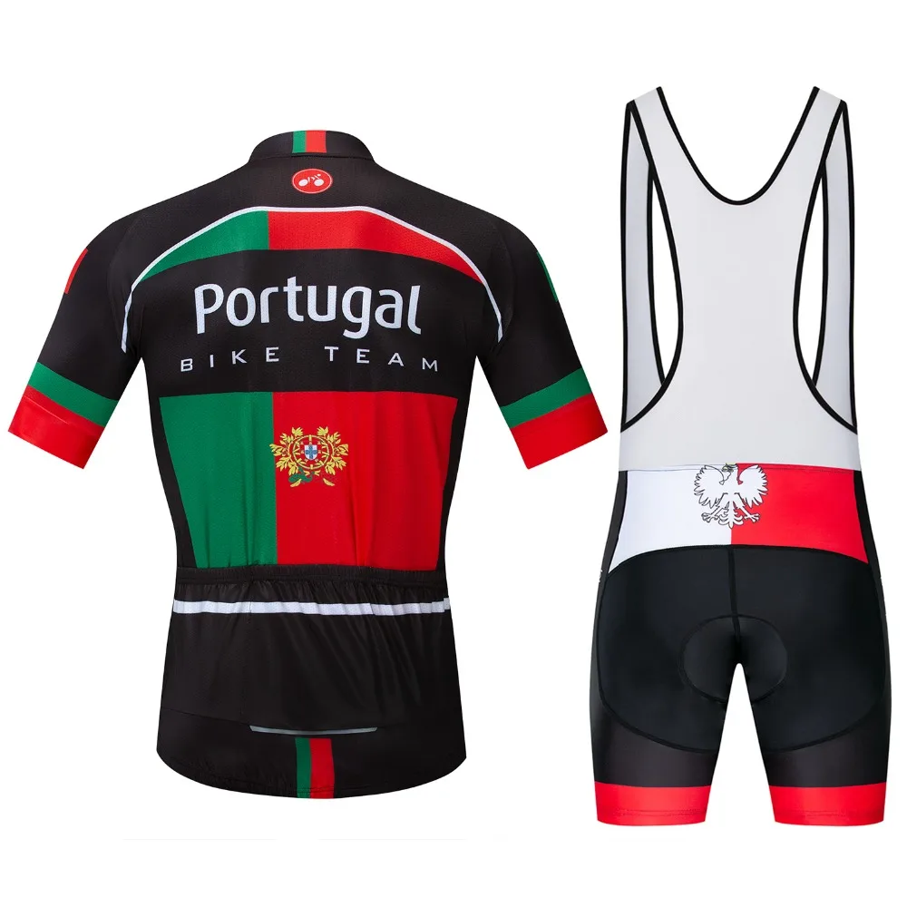Для мужчин Велоспорт Джерси с коротким рукавом MTB велосипед гель шорты германия Польша Бразилия испанско-португальский Майо Ciclismo