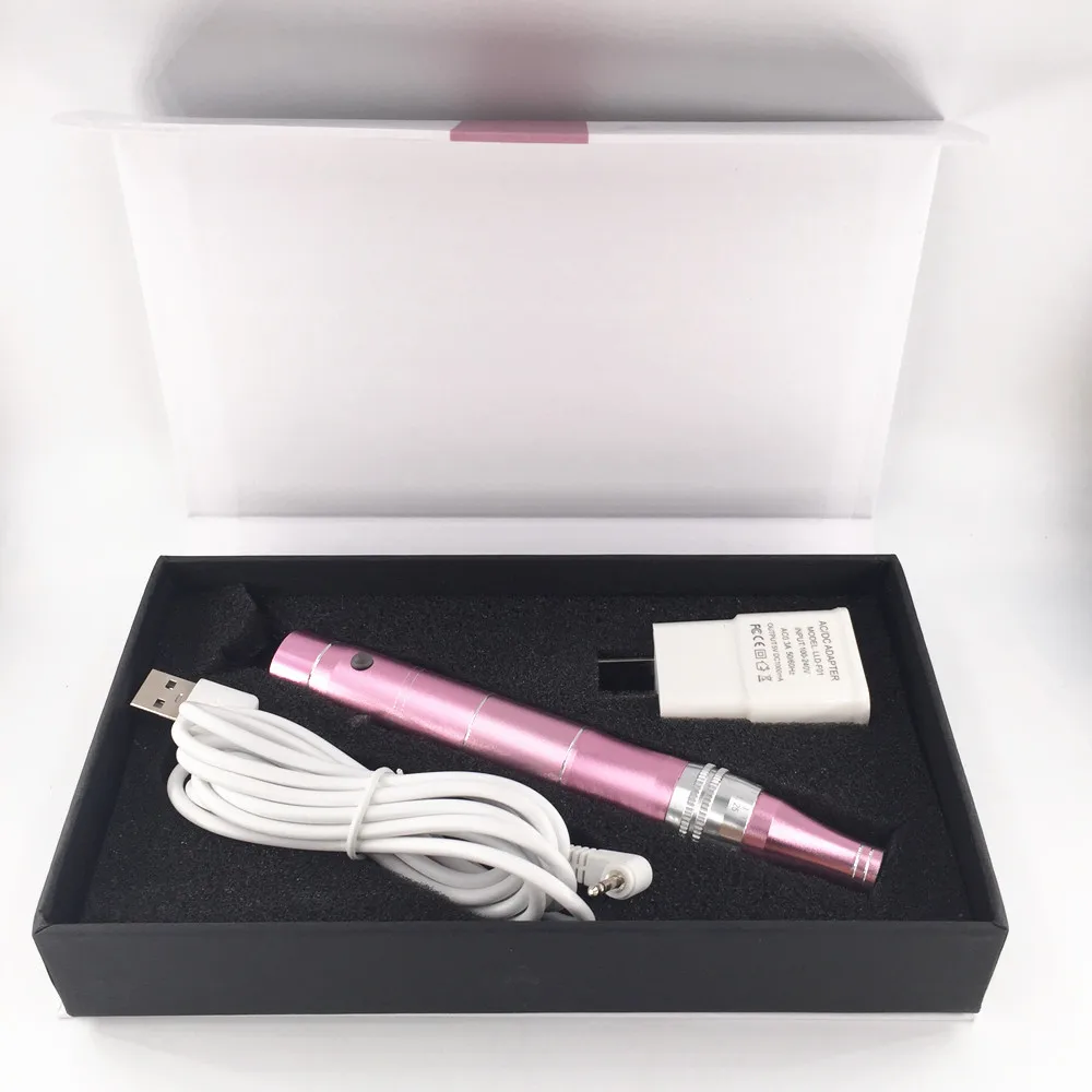 Электрическая ручка HXemma Derma, профессиональный беспроводной электрический набор для ухода за кожей, инструменты, микроблейдинг, иглы, тату-пистолет, ручка, mesotherap - Цвет: pink