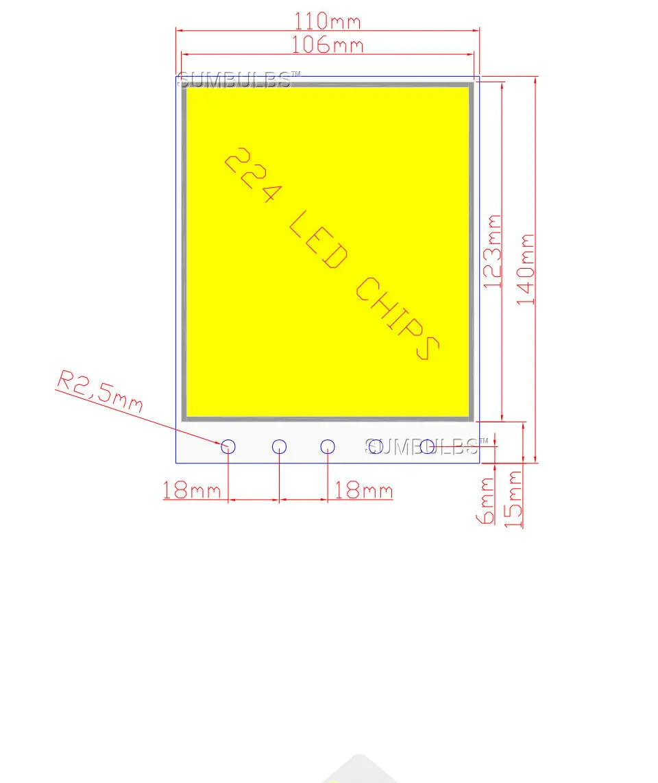 140mm 50W 12V cob led chip on board light lamp bulb (1)