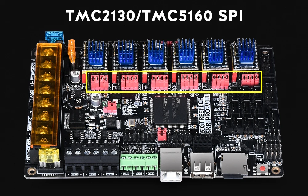 BIGTREETECH СКР PRO V1.1 материнская плата 32-битный Поддержка TMC2208 UART TMC2130 драйвер для серии двойной оси Z 3D-принтеры СКР V1.3 фрезерный станок с ЧПУ