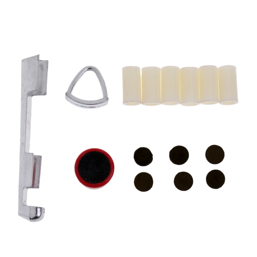 High Quality Set of Billiards Pool Cue Repair Kit Include Tips Ferrules Scuffer Clamp Cue Repair Kits for Billiard Players