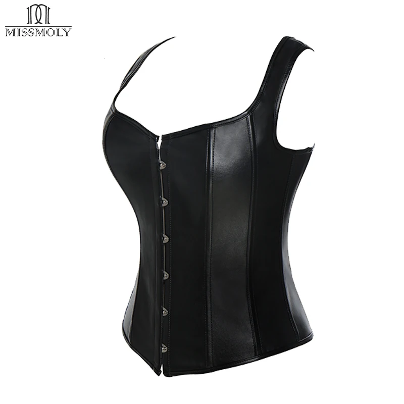 

Miss Moly Steampunk Corsets sexy Gothic corset 10 Steel Bones Bustier plus size Leather Women Corselet Bodyshaper Overbust Tops