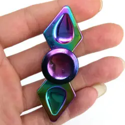 Новый Красочный креативный EDC ручной Спиннер металлический двухспиннер Fidget Spinner Для аутизма вращение время снятия стресса игрушка