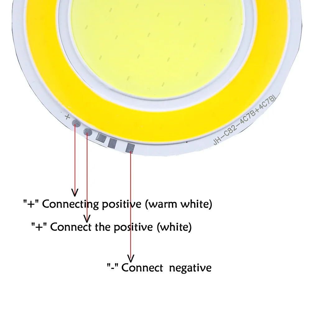 82 мм 5 Вт COB светодиодный ультра яркий круглый COB светодиодный белый+ теплый светильник источник света Diy 12 В 400 мА 3 года гарантии DIY светильник