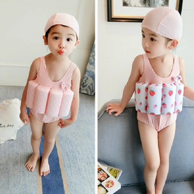 

Child Swim Vest Cute Newborn Baby Girls Life Vest Jacket Swimsuit Kids Swimwear Swimming One-piece Bikini Surfing Boating