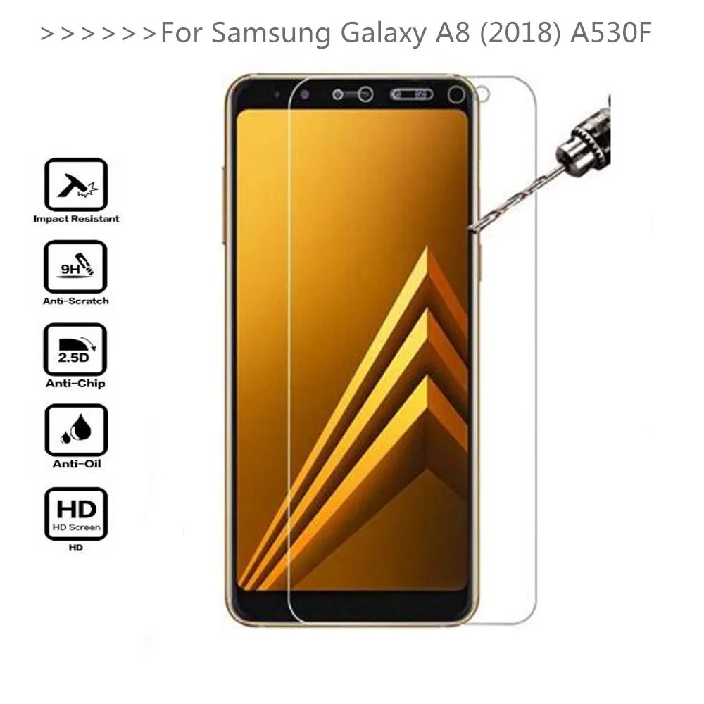 Закаленное стекло 9H для Samsung Galaxy A8 (2018) A530F защитная пленка из закаленного стекла +