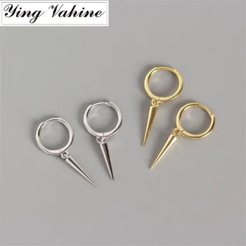 

ying Vahine Fashion Punk Style Women's Earrings 100% 925 Sterling Silver Rivet Pendant Stud Earrings for Women oorbellen brincos