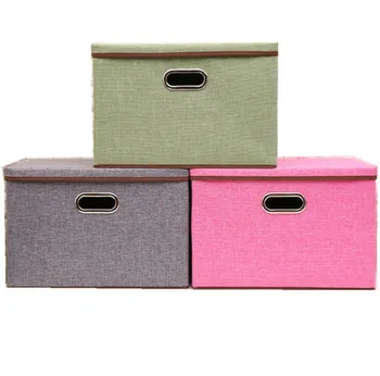 

2pcs Oxford Fabric Big Size 45x30x30cm foldable storage box Clothes Storage Bin box underwear cabinet organizer Home