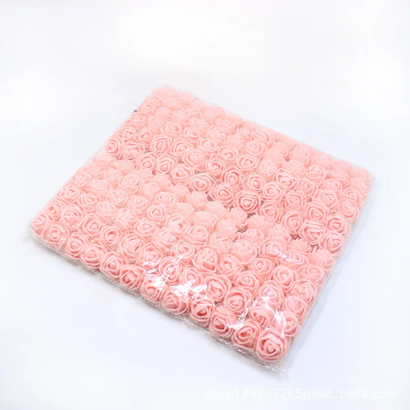 144pcs 2cm Multicolor Foam Rose Artificial Flowers Bouquet DIY Wedding Decoration Flower Bachelorette Party Fake Rose Flowers. Q