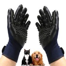 Rubber Pet Hair Comb Bath Brush Glove Gentle Efficient Cleaning Bath Massage Pet Grooming Dog Cat Toy Pet Supplies silicone cat gloves hair comb pet bath brush gentle efficient massage grooming and for pet washing gloves goods hair pet finger