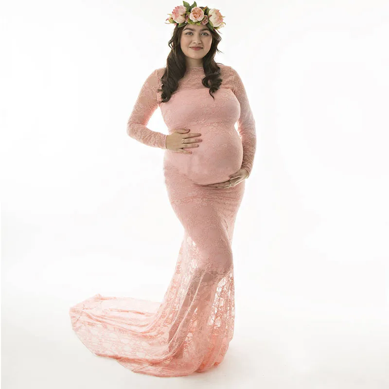 Кружево платье для беременных; Материнство Одежда Макси Шифоновое Платье фотографии костюмы для женщин средства ухода за кожей для