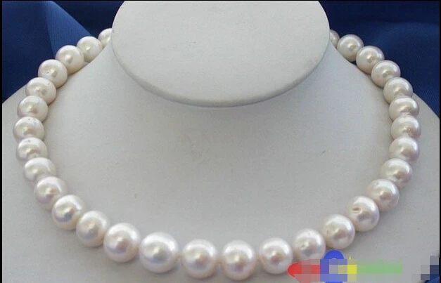 

HOT## Wholesale >>>> Details about HUGE 17" 14MM WHITE ROUND FW CULTURED PEARL NECKLACE P2309