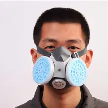 Пылезащитная маска кремния резиновый фильтр против частиц респиратор Защитная противогаз анти-туман дымка открытый, sn: TF-0701