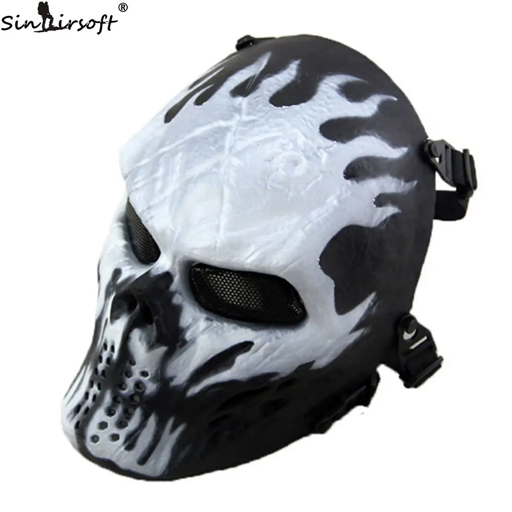 

SINAIRSOFT Scary Skull Masks Breathable Camouflage Tactical CS Mask TPR Paintball Airsoft Jungle Full face War Game Mask LY1707