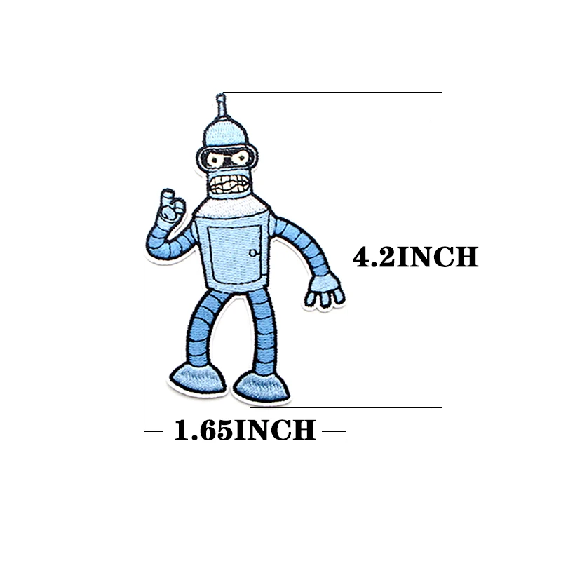 Futurama мультфильм аппликационные заплатки Сделай Сам Железный на обуви джинсы сумка рубашка одежда Джерси аксессуары наклейки вышитые значки E0564