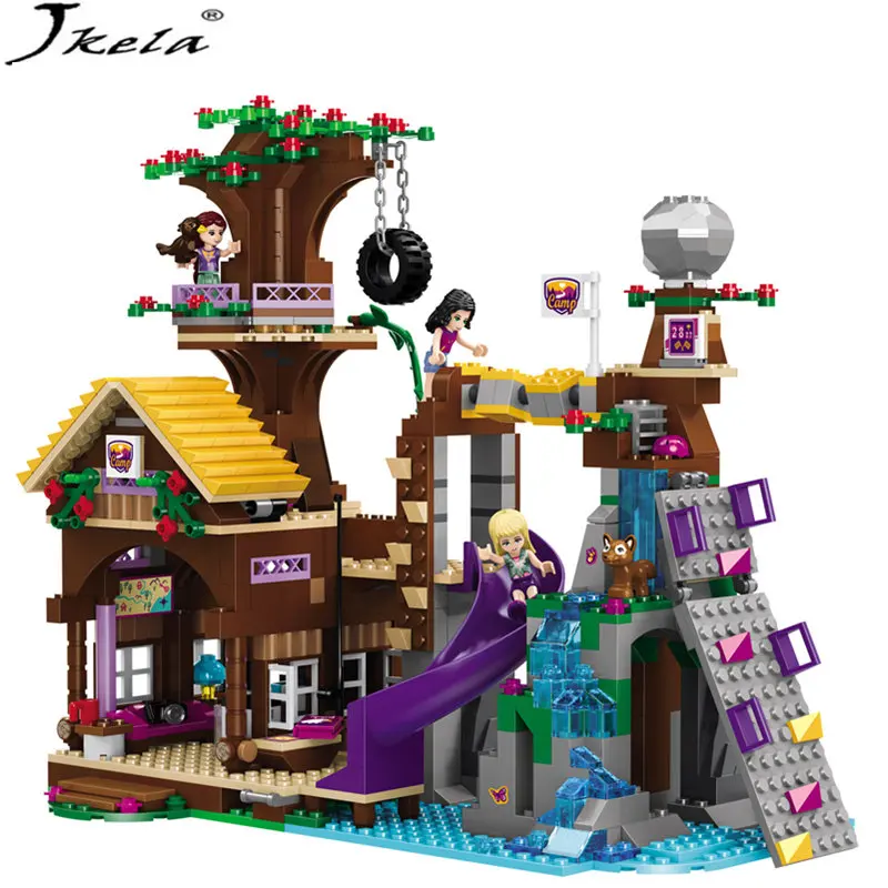 

[hot] 875PCS Legoings Adventure Camp Tree House Model Building Blocks Gifts Toy Compatible LegoINGly Friends Toys for children
