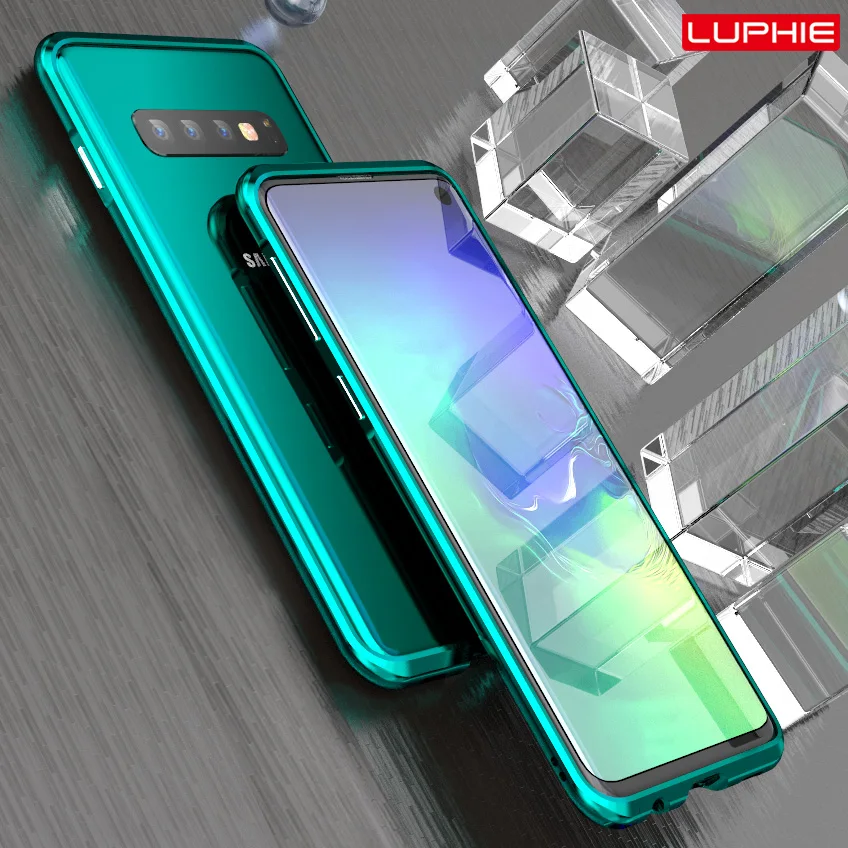 

LUPHIE Curved Metal Bumper Case For Samsung Galaxy S10 Plus S10e Cover Aluminum Bumper For Samsung S10 Plus S10e Luxury Cases