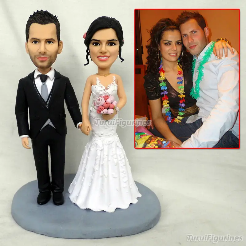 Полимерная глина ooak миниатюрная кукла фигурка knick knacks свадебное украшение торт