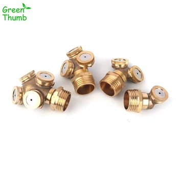 

1set 1/2inch Brass Mist Nozzles Horticultural Atomization Brass Sprinkler Garden Spray Cooling Mist Brass Garden Watering Kits