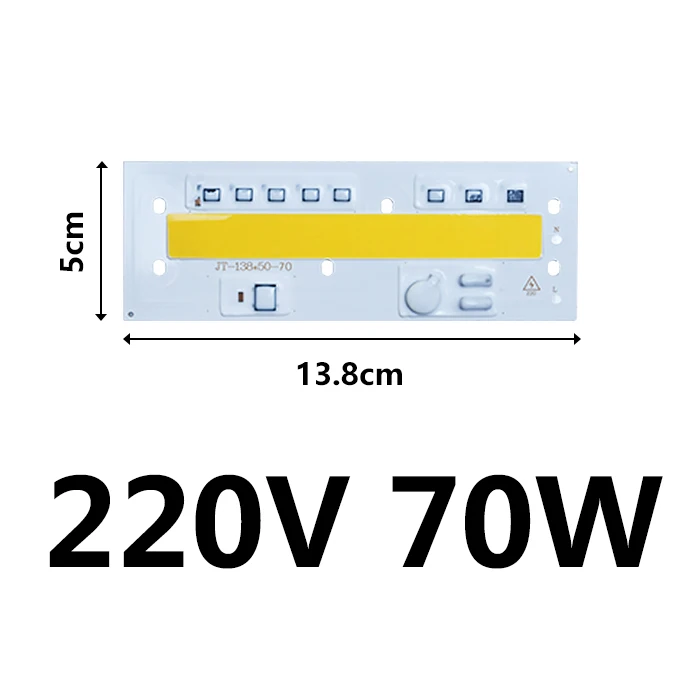 Бесплатный драйвер светодиодный чип COB лампа 50 вт 70 вт AC 220V IP65 умная ис(интеграционная схема) светодиодный светильник лампы для DIY светодиодный прожектор светильник точечный светильник чистый белый/теплый белый - Испускаемый цвет: 138x50-70W