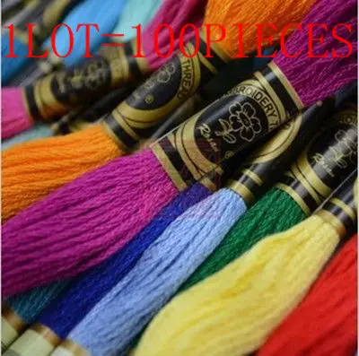 

1L0T=100PIECES Cross Stitch Floss Factory Direct Sell Free Shipping