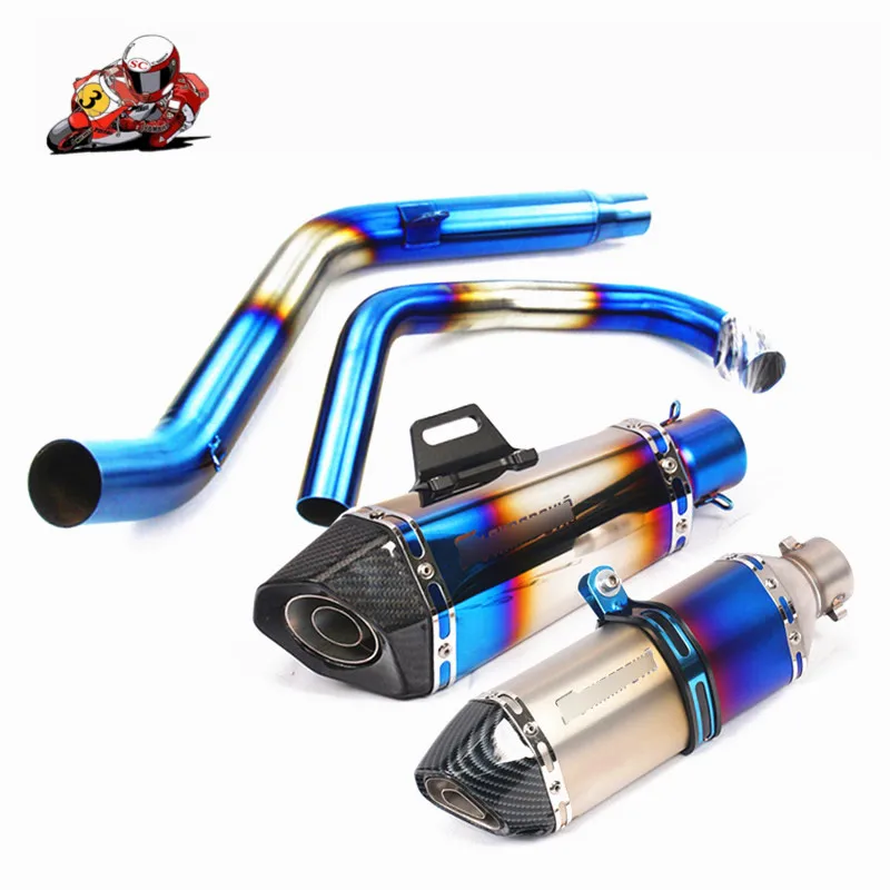 

Modified Slip On Full System For HONDA CB190R CBF190R Motorcycle Exhaust Escape Muffler Front Connector Link Pipe With Sticker